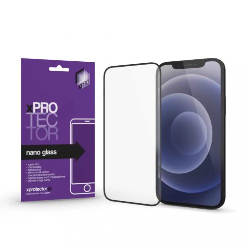 XPRO Nano Glass kijelzővédő fekete kerettel Samsung A02s / A03s / A03 készülékhez